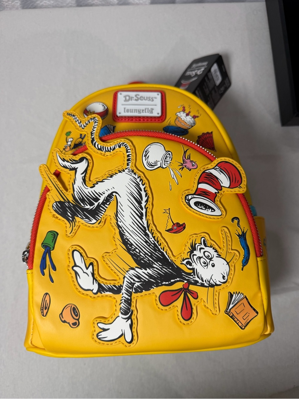 Loungefly Dr. Seuss Yellow Cat in the Hat Mini Backpack NWT